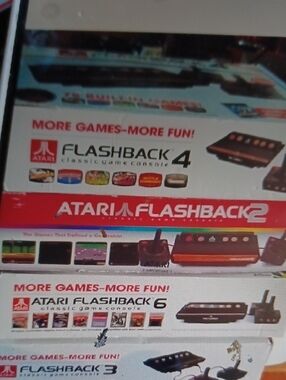 Atari Flashback Classic Game Consoles(4) - Red and White Box